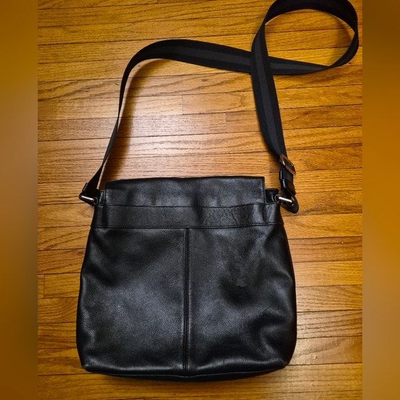 Coach Charles Messenger Bag Black Leather - Picture 3 of 9